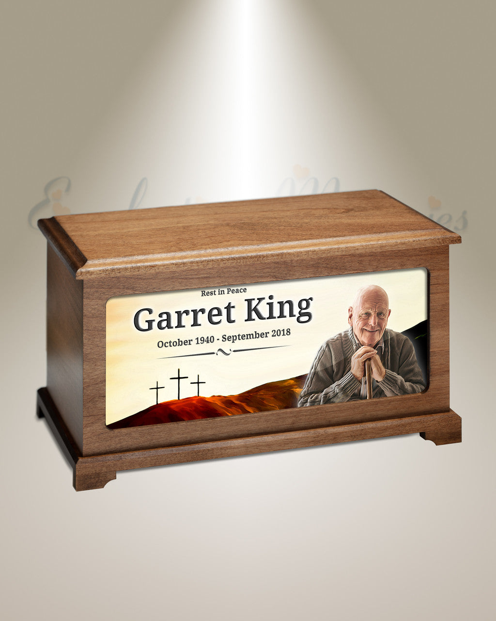 Hilltop Crosses Photo Cremation Urn
