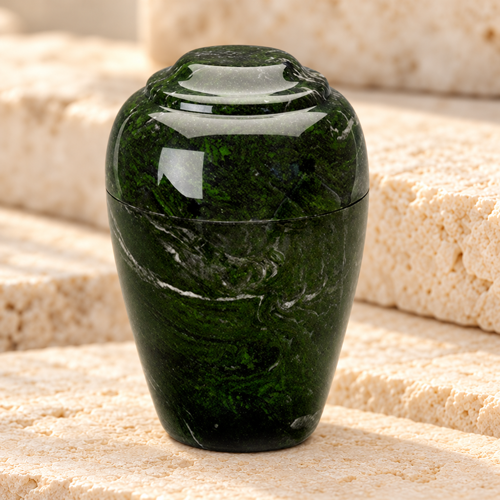 Grecian Antique Verde Marble Urn — main — EC25CBU228