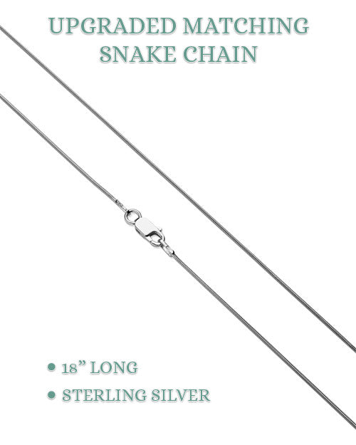 Stainless Steel Ornamental Teardrop with Green Stone Pendant Keepsake