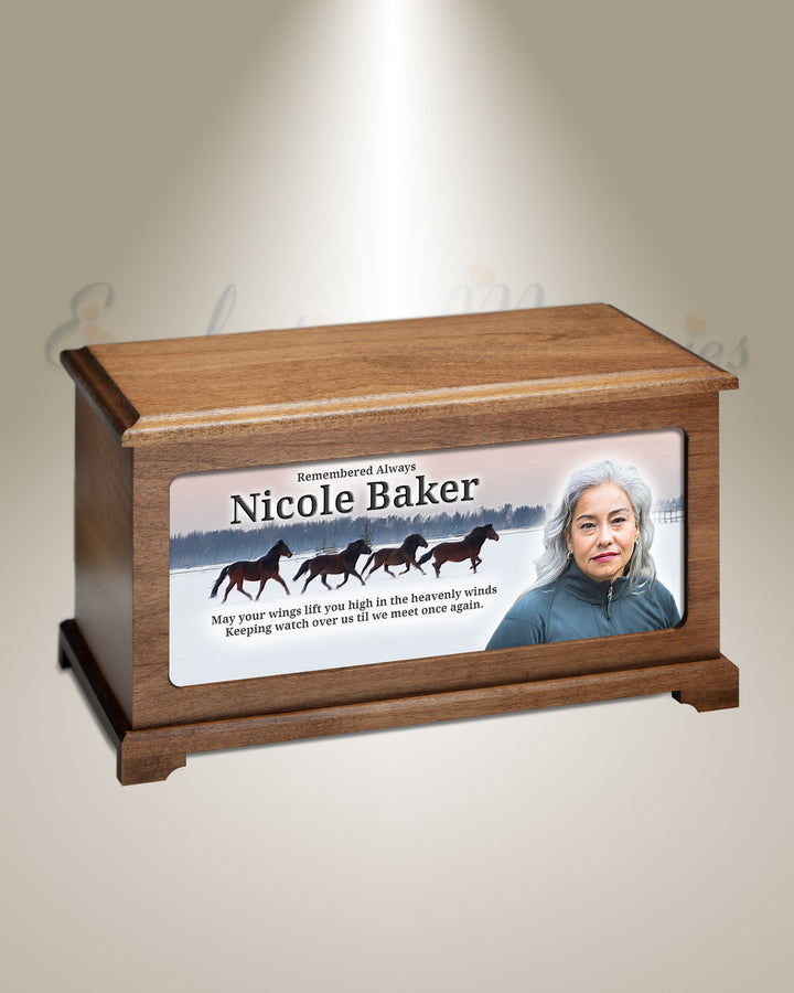 Wild Horses Digital Photo Urn