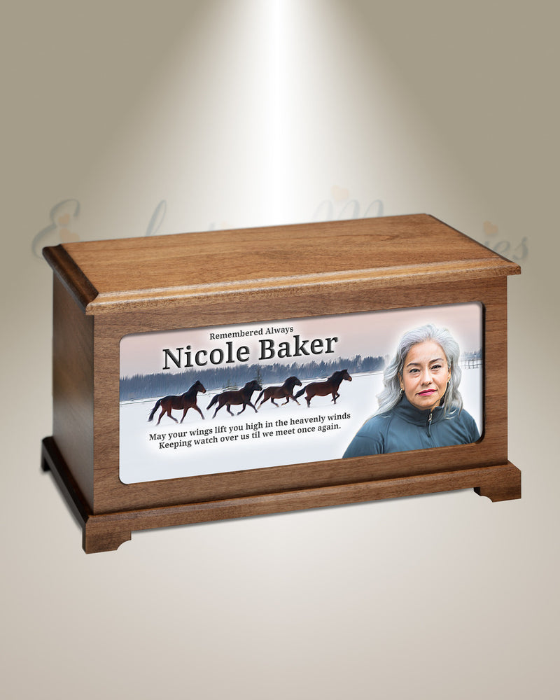 Wild Horses Digital Photo Urn