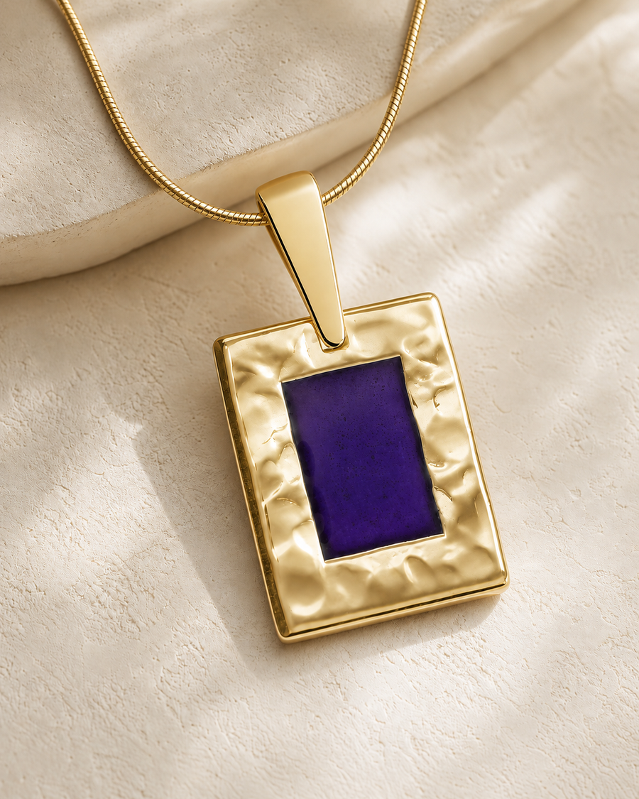 Gold Purple Passion Ash Resin Jewelry