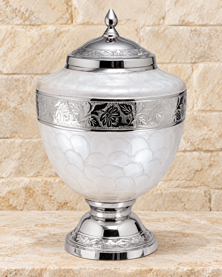 Pearl White Majestic Cremation Urn