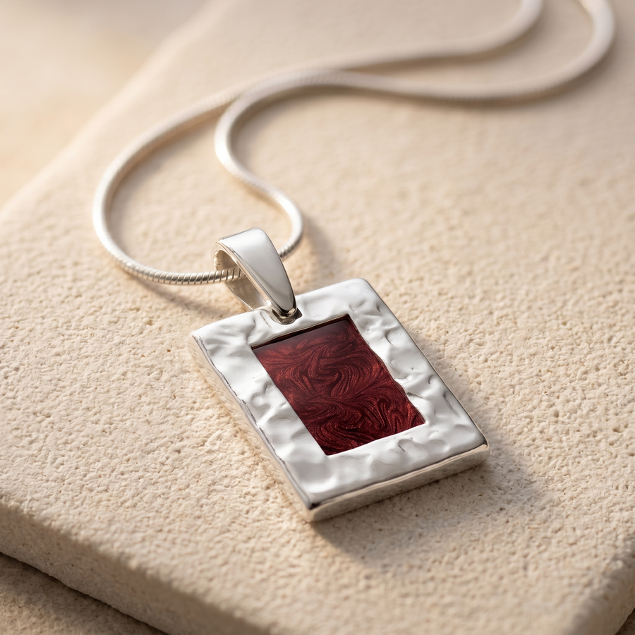 Silver Snowberry Ash Resin Jewelry