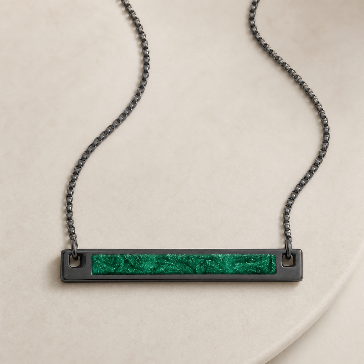 Black Finish Seafoam Barred Ash Resin Jewelry