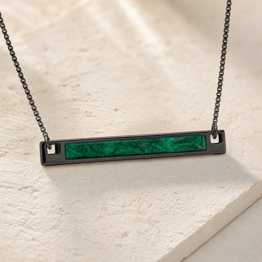 Black Finish Seafoam Barred Ash Resin Jewelry