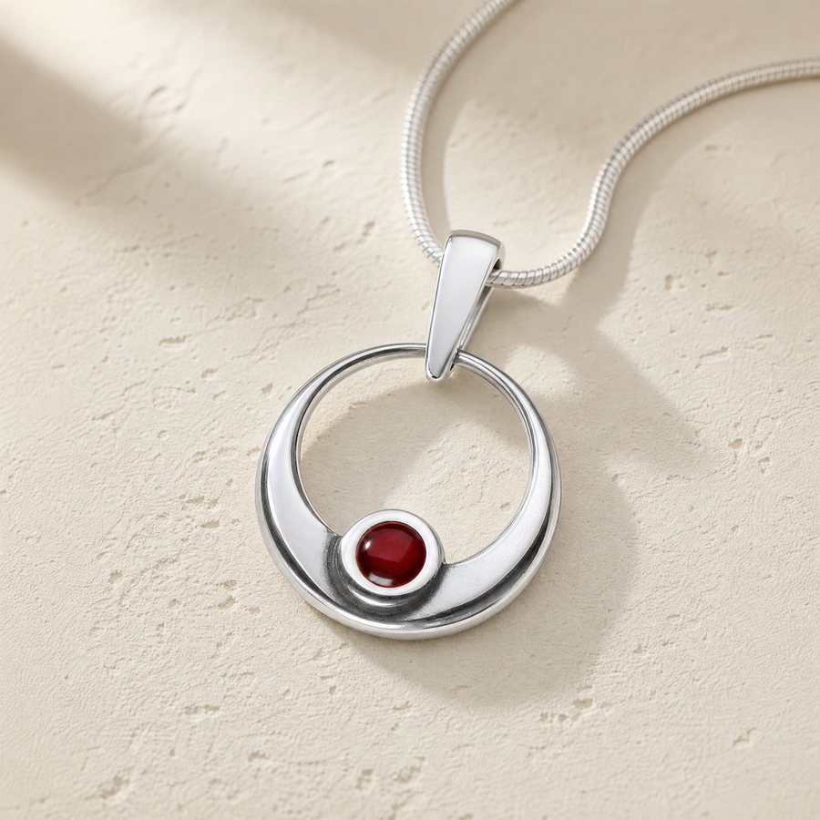 Simply Irresistible Sterling Silver Round Ash Resin Jewelry