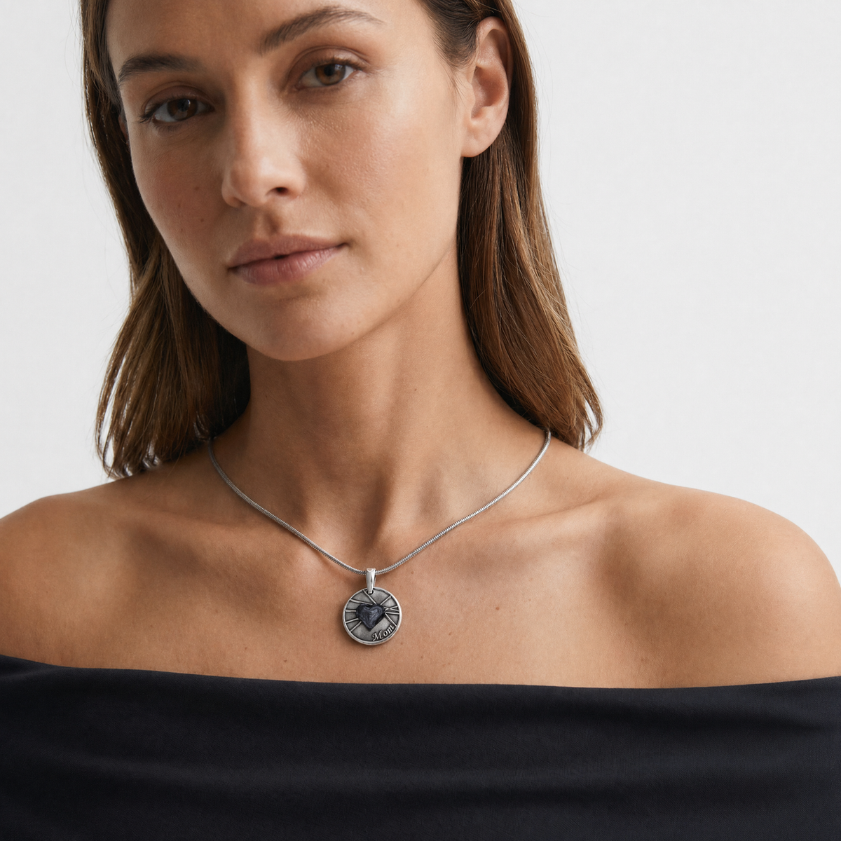 Enlightened Round Sterling Silver with Crimson Ash Resin Jewelry