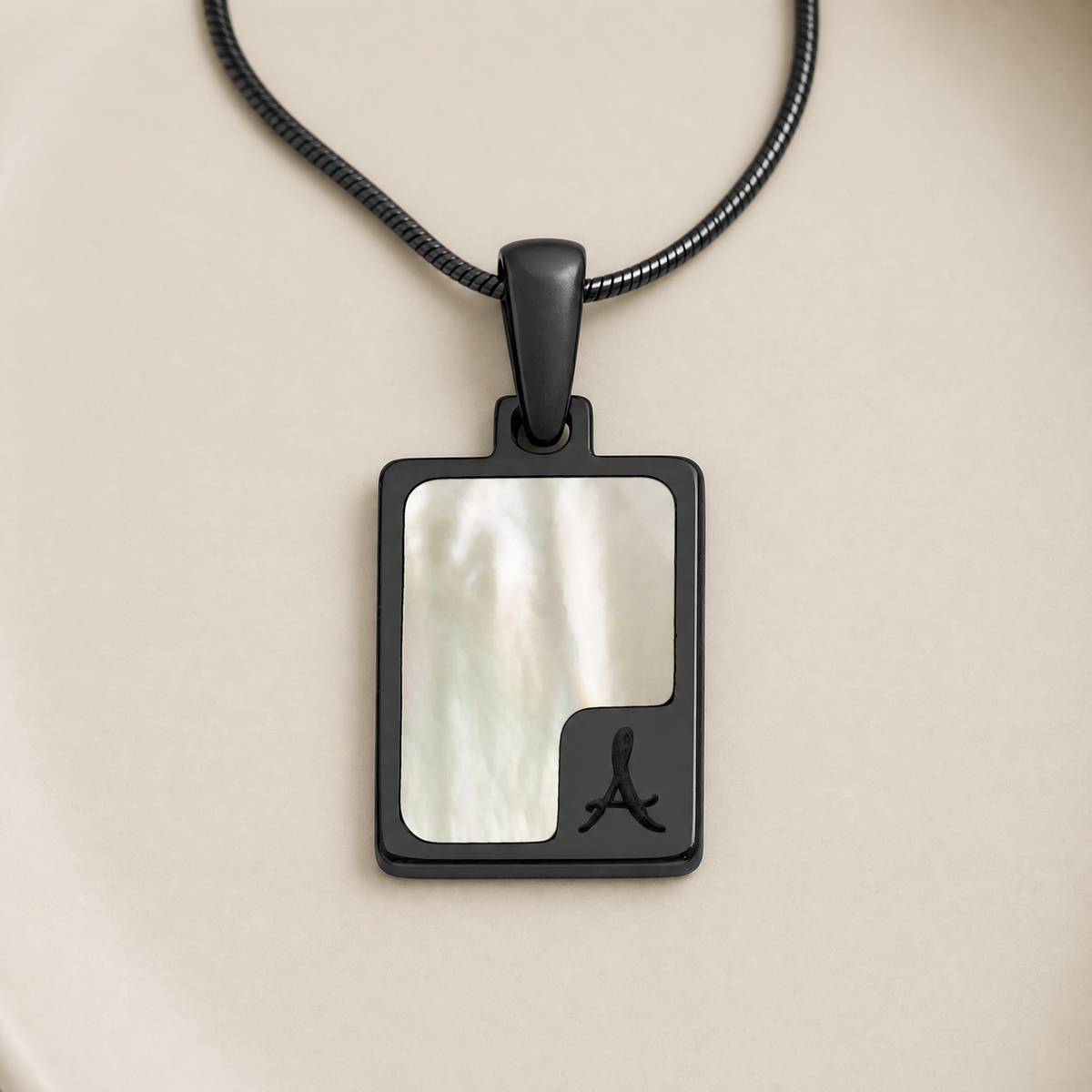 Grand Rectangle Black Finish Ash Resin Jewelry