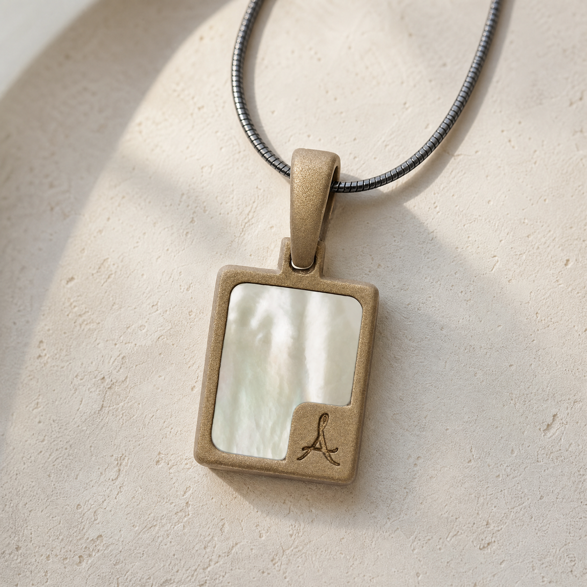 Congenial Rectangle Bronze Finish Ash Resin Jewelry