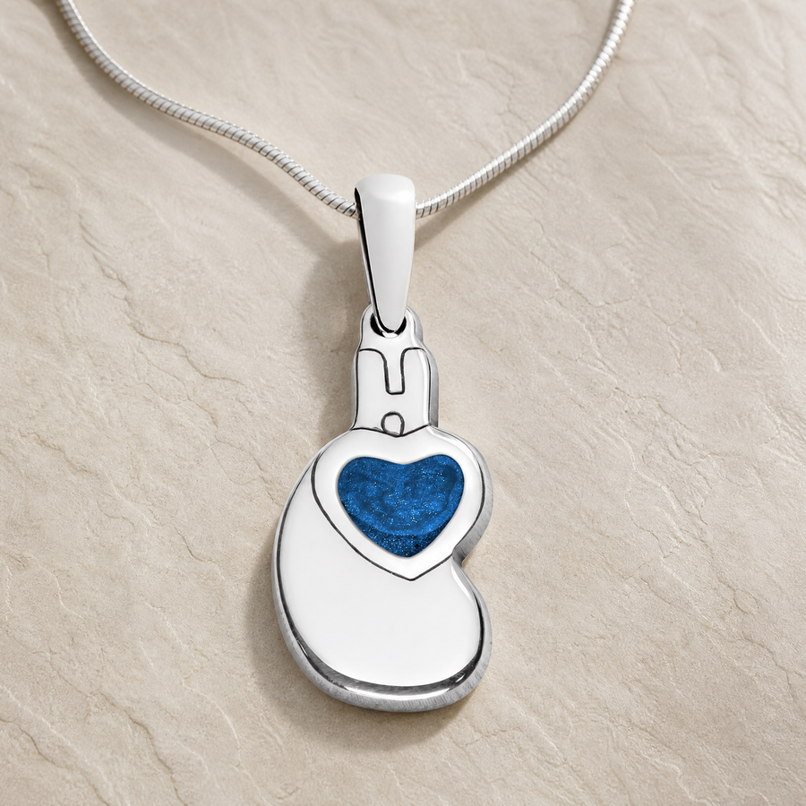 Holding You Close Sterling Silver with Cobalt Resin Ash Resin Jewelry