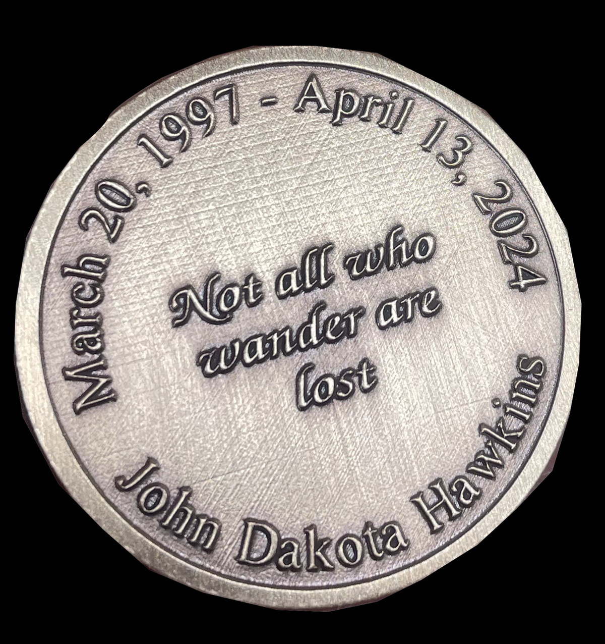 Copper John Cody Memorial Coin