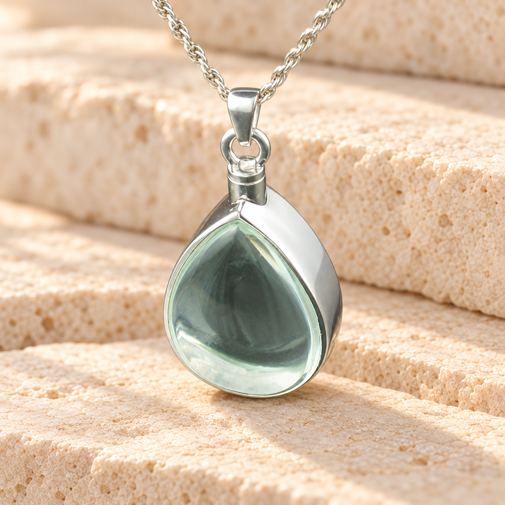 Sterling Silver Tearful Urn Necklace — main — evr892ss