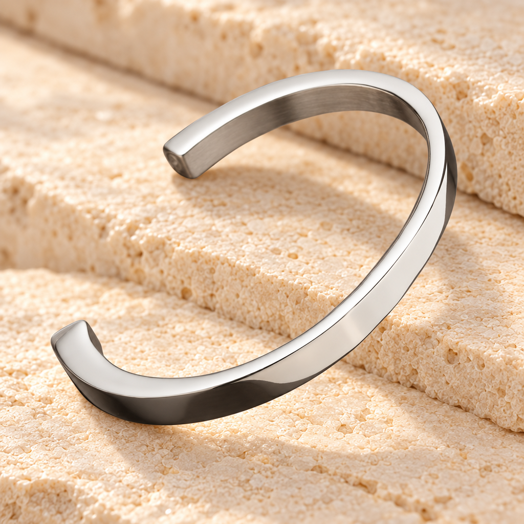 Stainless Steel Simplicity Cuff Bracelet Keepsake — main — evr6384s