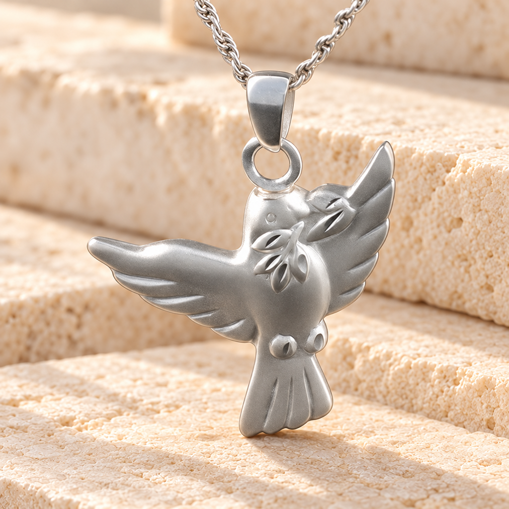 Dove Open Wings Funeral Jewelry — main — evr159ss