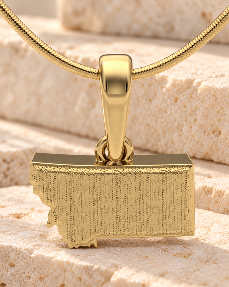 Gold Plated My State Forever Sealed Memorial Jewelry