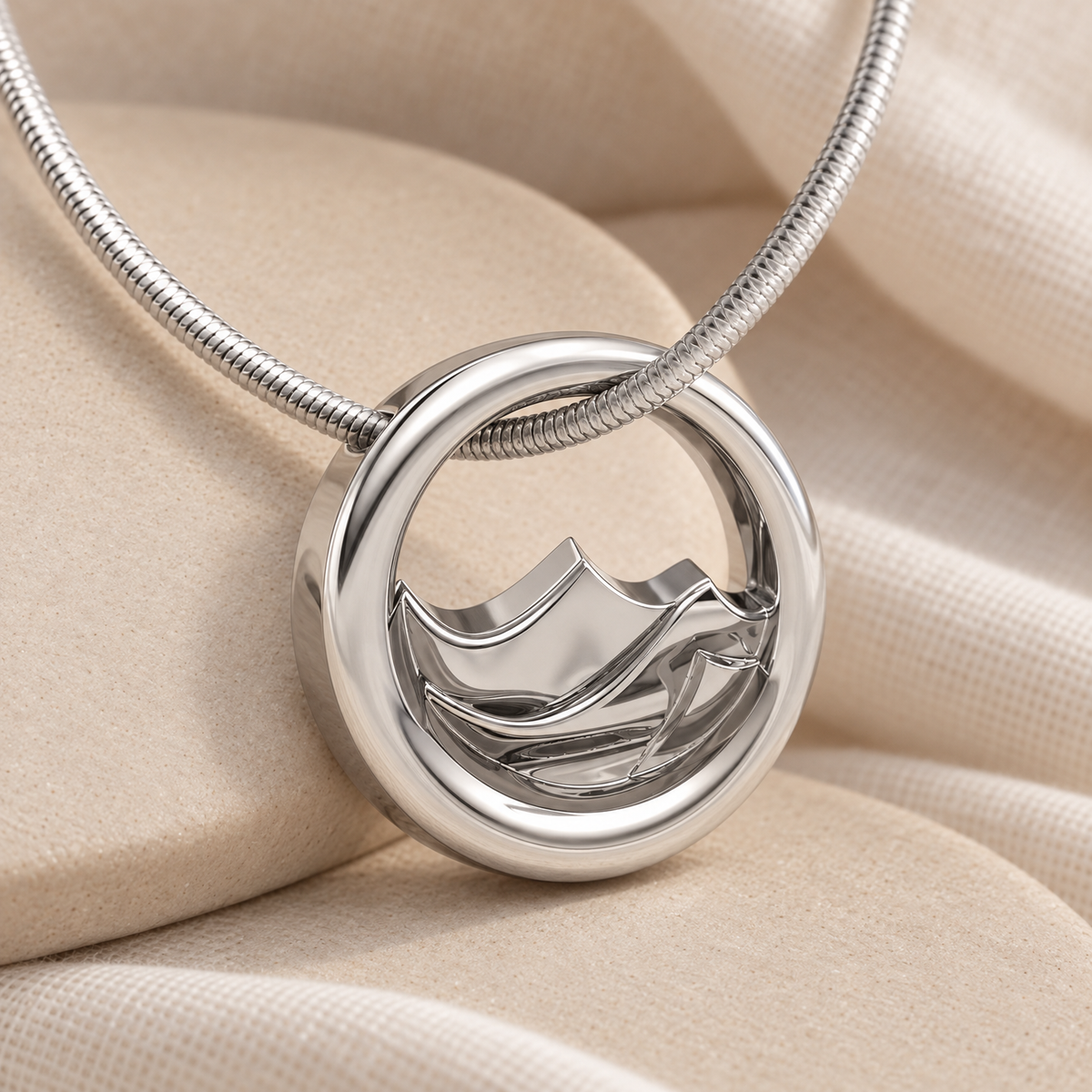 14K White Gold Appalachia Forever Sealed Memorial Jewelry — alternate view — evr20006wgfs