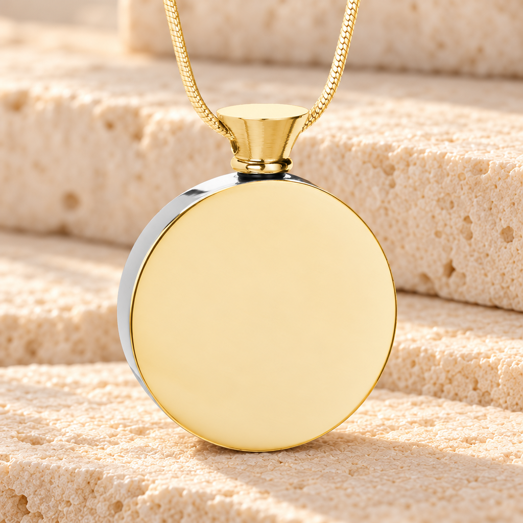 Gold Plated Circle of Life Urn Pendant — main — evr5014yg