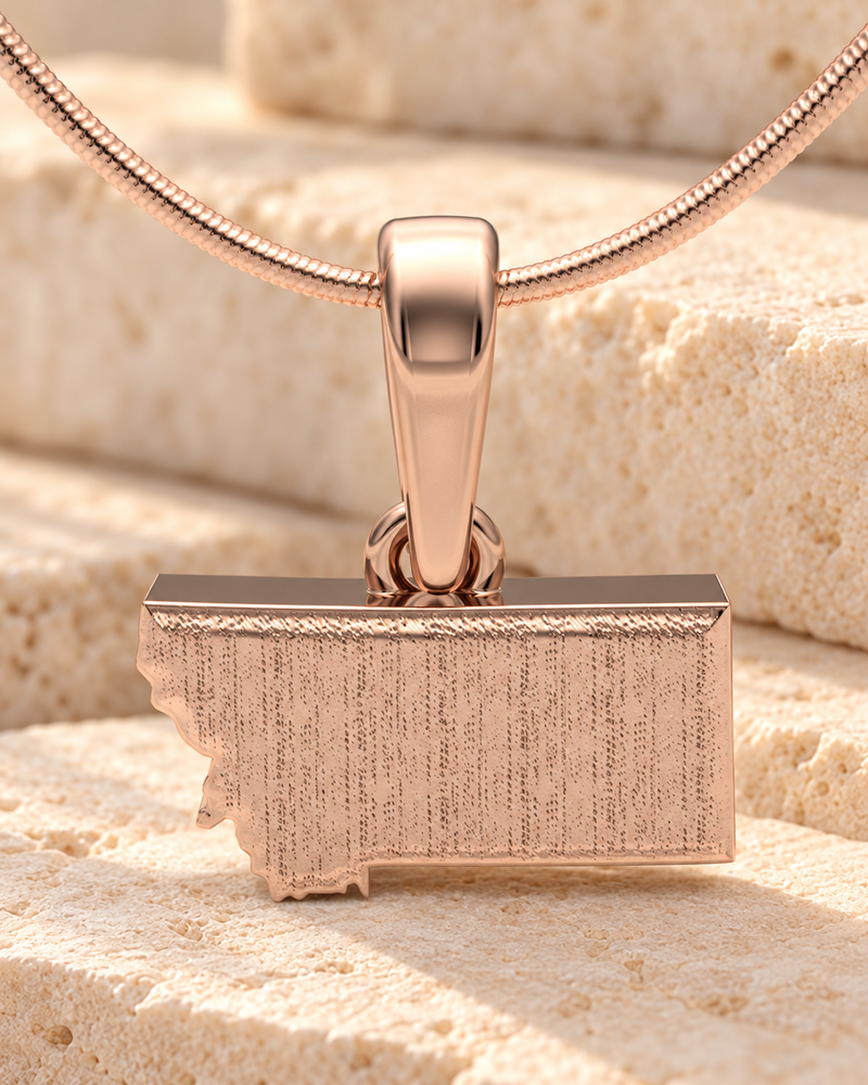 Rose Gold Plated My State Forever Sealed Memorial Jewelry