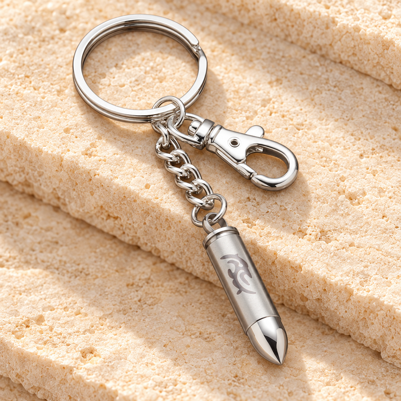 357 Magnum Tribal Bullet Keychain Funeral Jewelry