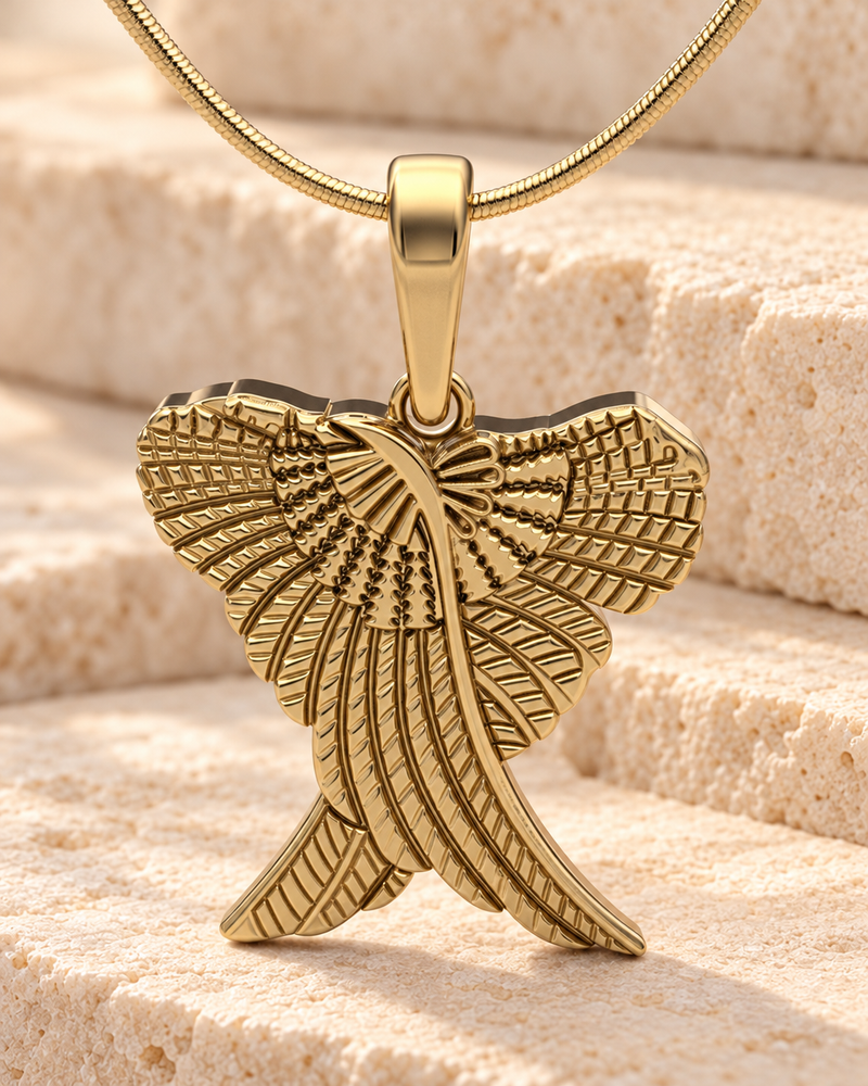 Gold Plated In Peace Forever Sealed Urn Pendant