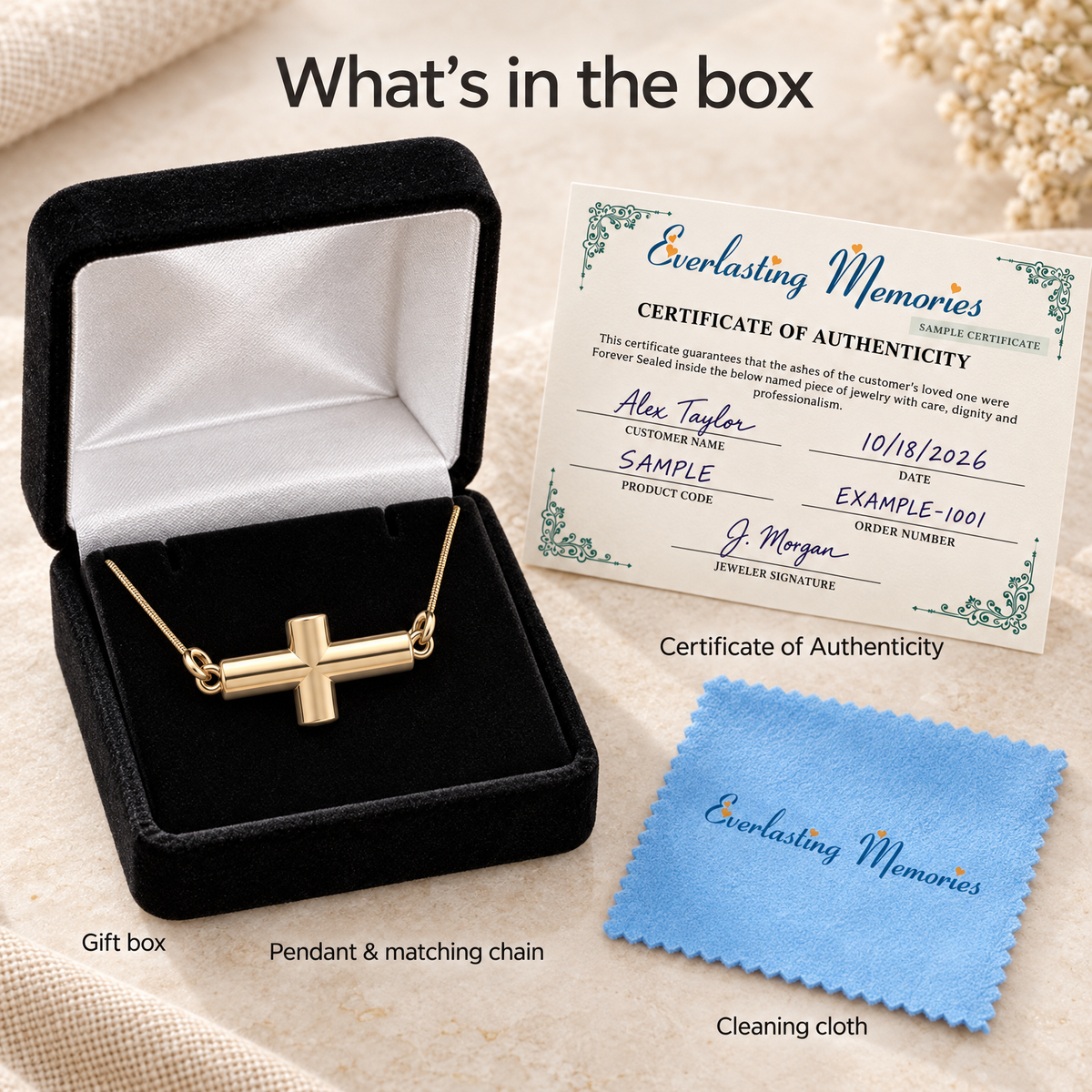 14K Gold Crossroads Forever Sealed Memorial Jewelry — whats in box — evr20003kgfs