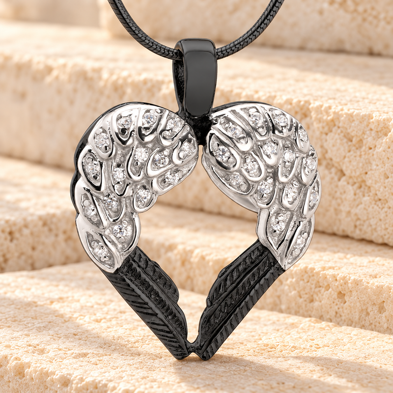 Double Wings of Hope Memorial Jewelry