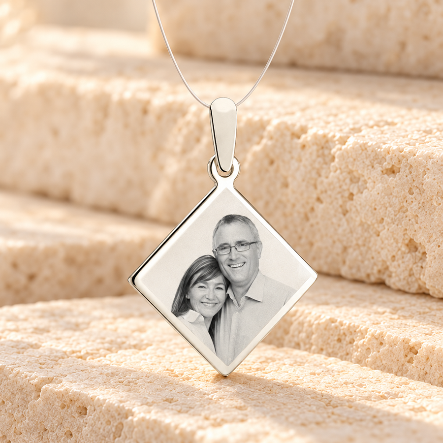 Diamond Photo Engraved Stainless Guardian