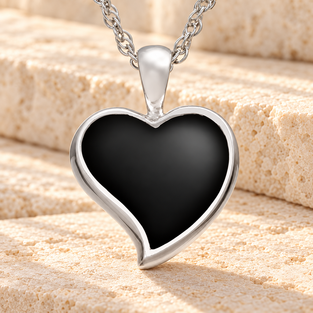 14k White Gold Knighted Heart Remembrance Jewelry — main — evr6042wg
