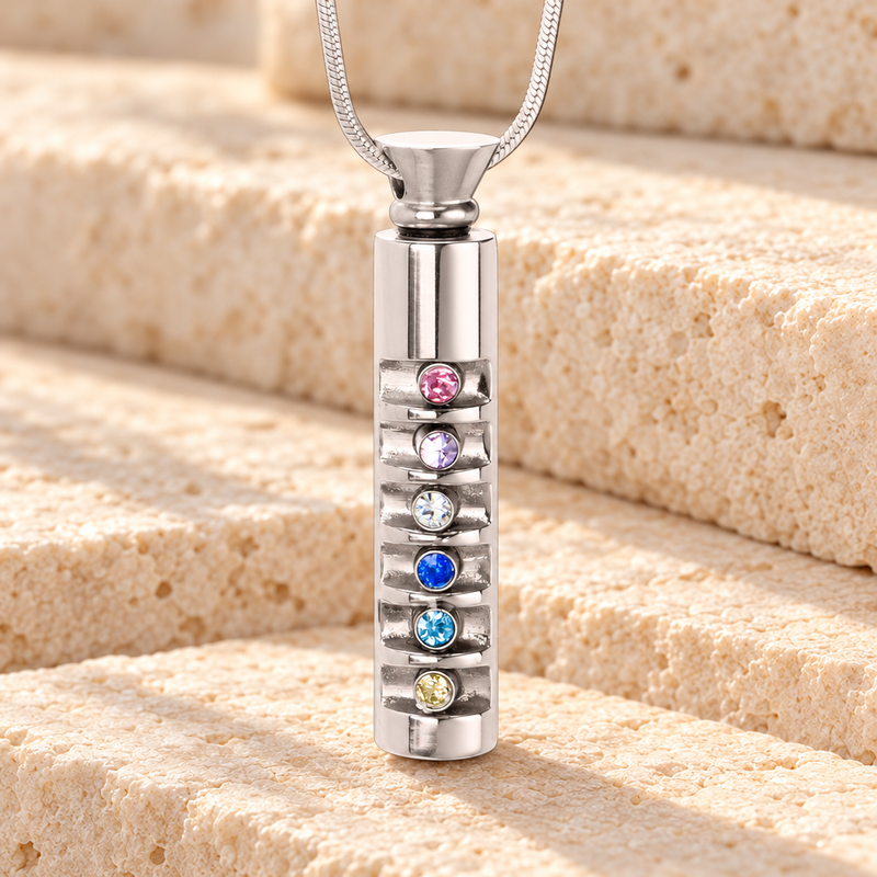 Stainless Marvel Cylinder Cremation Jewelry
