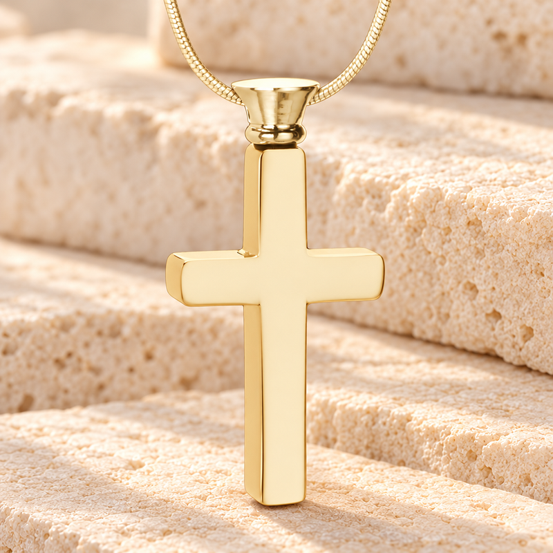 Forever Collection Remembrance Cross Locket Necklace