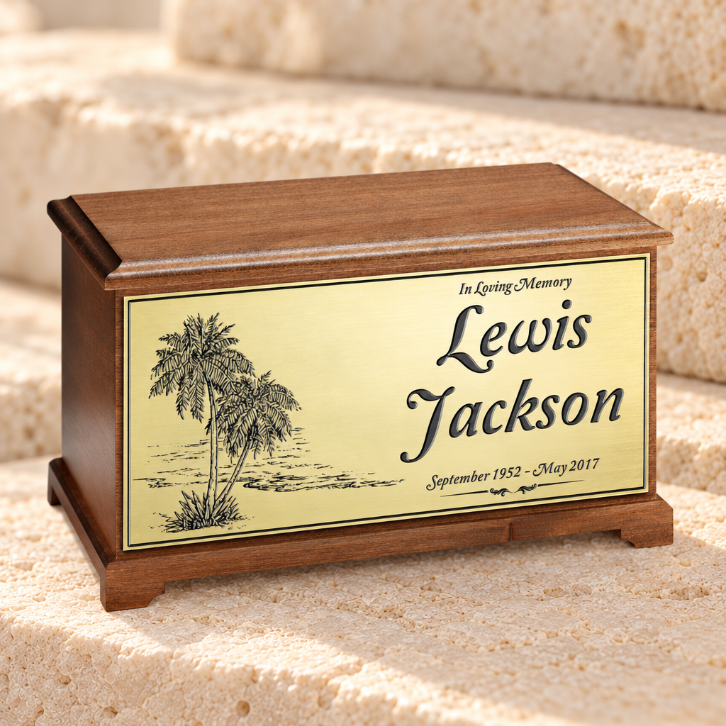 Palm Trees Cremation Urn — main — evr9135palm