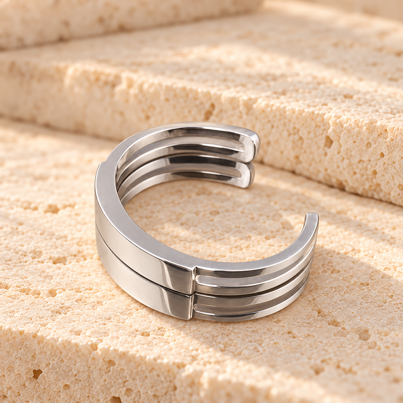 Stainless Steel Women's Elegance Cuff Cremation Bracelet