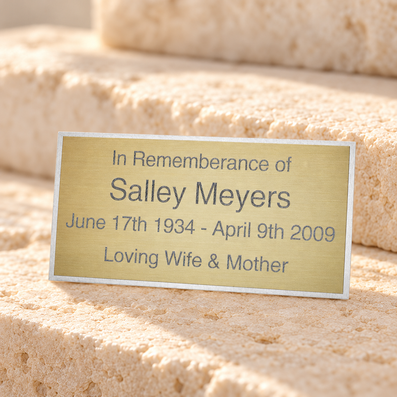 Large Iota Engraved Plate