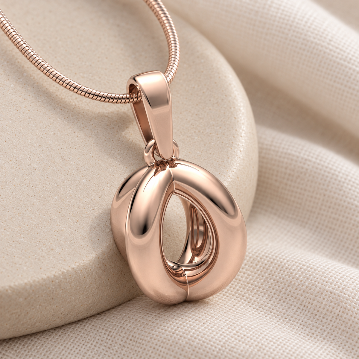 Rose Gold Plated Open Ardor Forever Sealed Memorial Jewelry — alternate view — evr20028rgfs