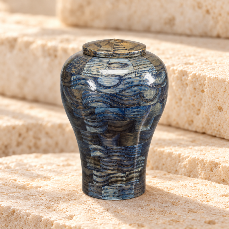 Small Lily Urn in Blue
