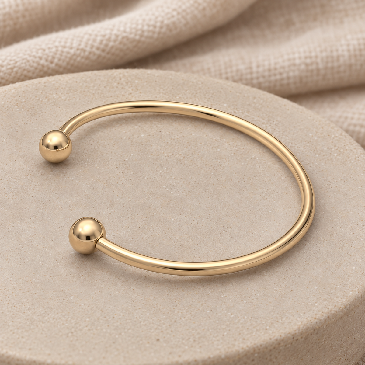 Solid 14k Gold Split Cape Forever Sealed Memorial Bracelet — rear view — evr20067kgfs