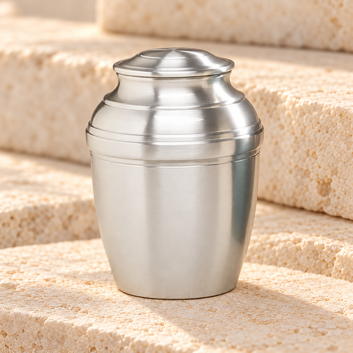 Silver Tranquil Pewter Urn