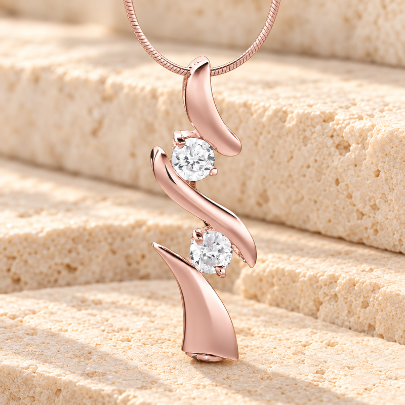 Rose Gold Blissful Moments Cremation Jewelry