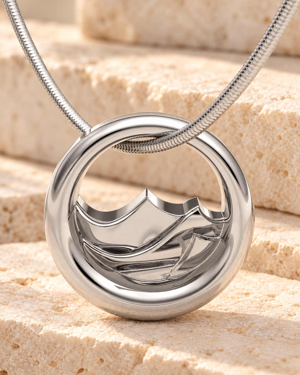 14K White Gold Appalachia Forever Sealed Memorial Jewelry — main — evr20006wgfs