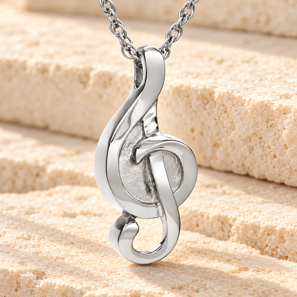 14k White Gold Harmonious Music Note Memorial Locket — main — evr6331wg