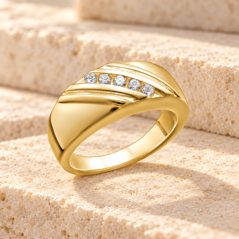 Women's 14K Gold Soothing Ashes Cremation Ring