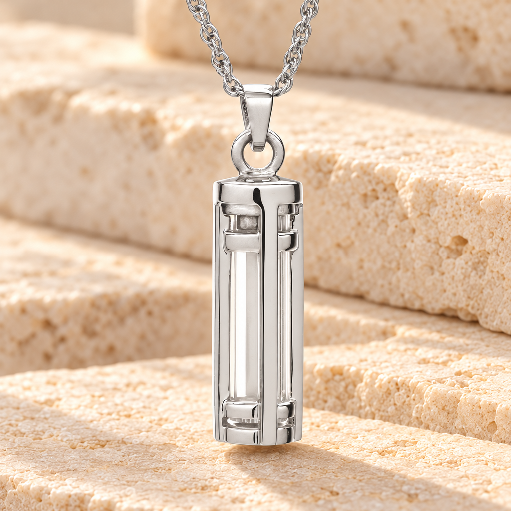 Sterling Silver Fulfillment Cylinder Memorial Pendant — main — evr6312s