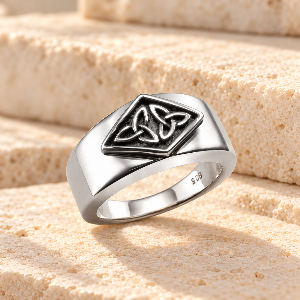 Silver Lad Cremation Ring — main — evr603ss