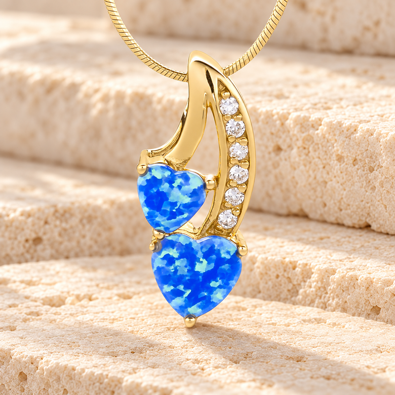 Gold Plated Calming Hearts Memorial Jewelry