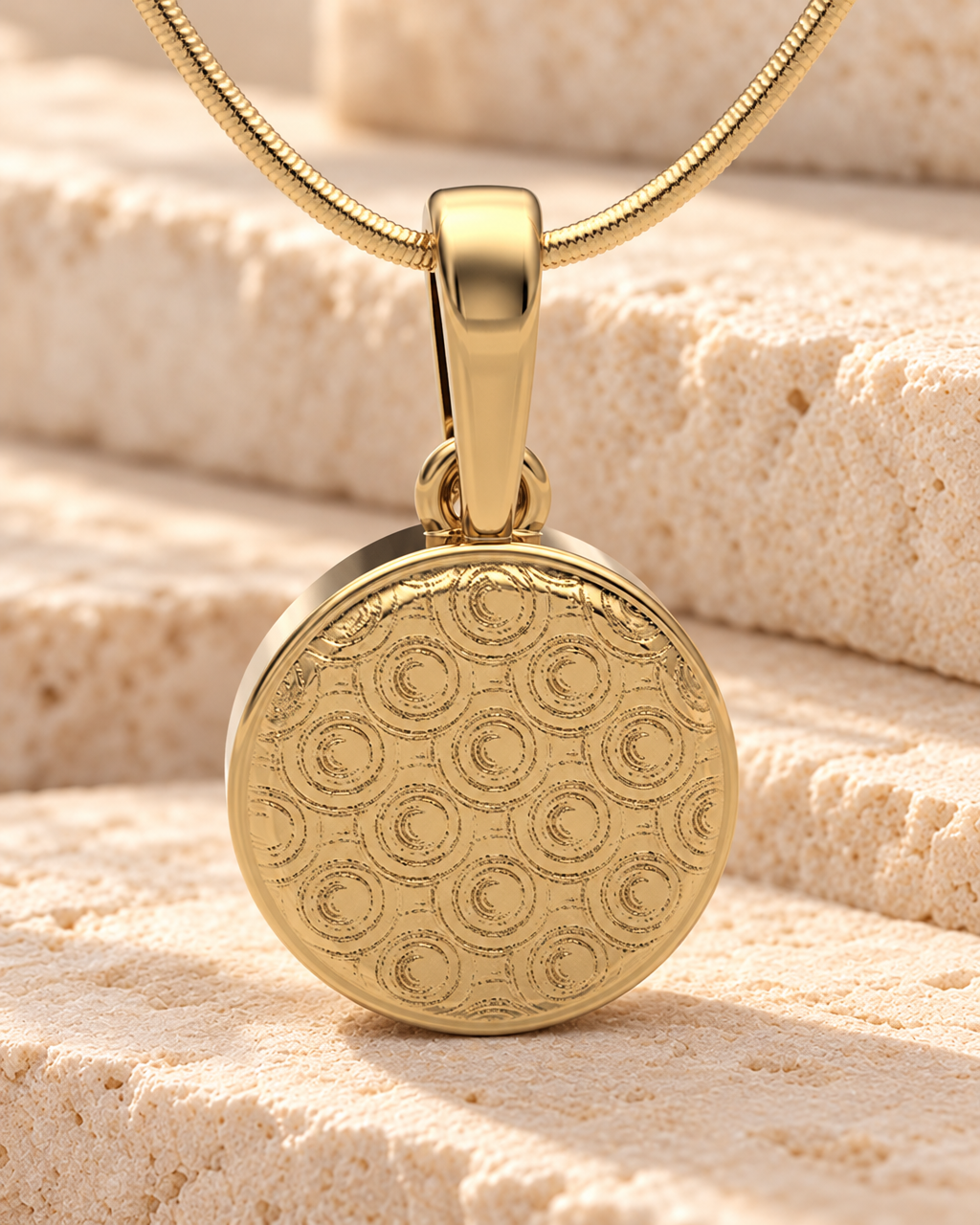 Gold Plated Circled Love Forever Sealed Memorial Jewelry — main — evr20032gfs