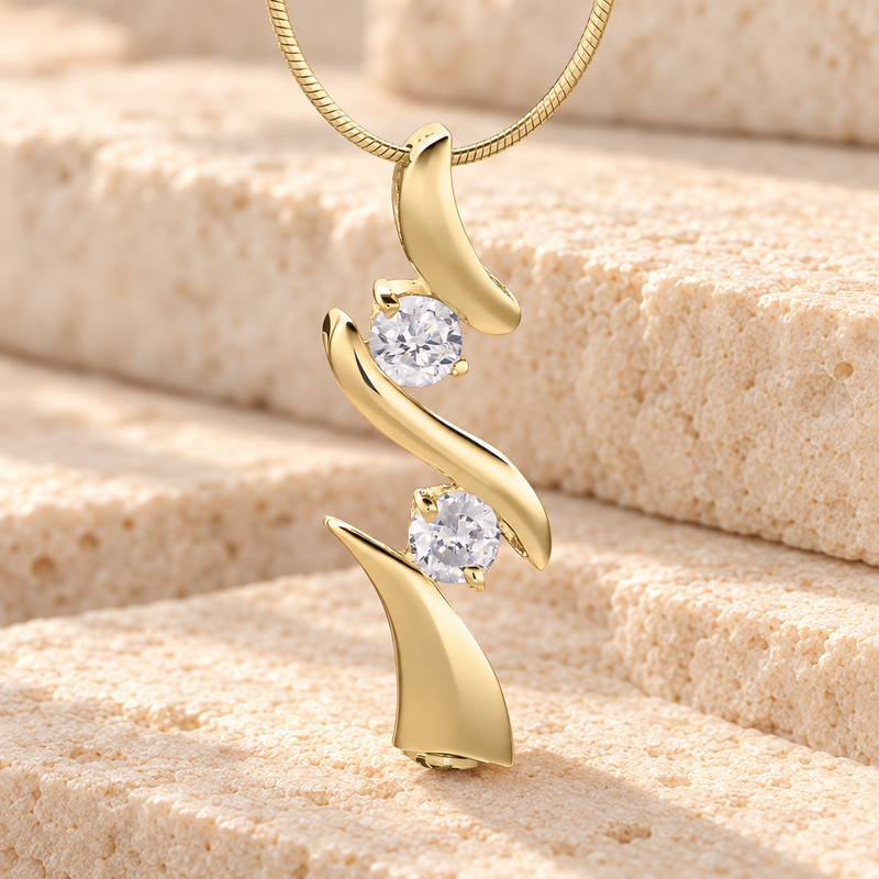 Gold Plated Blissful Moments Cremation Jewelry