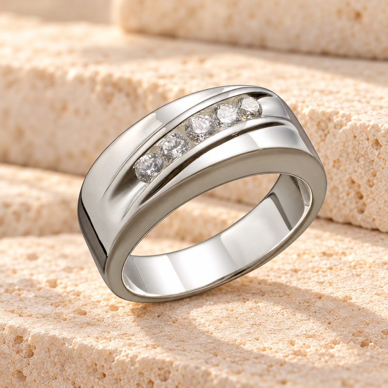 Men's 14k White Gold Wondrous Memorial Ring