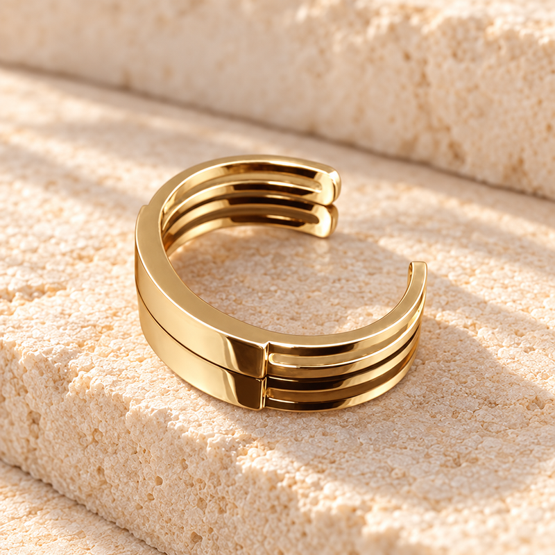Gold Plated Women's Elegance Cuff Cremation Bracelet