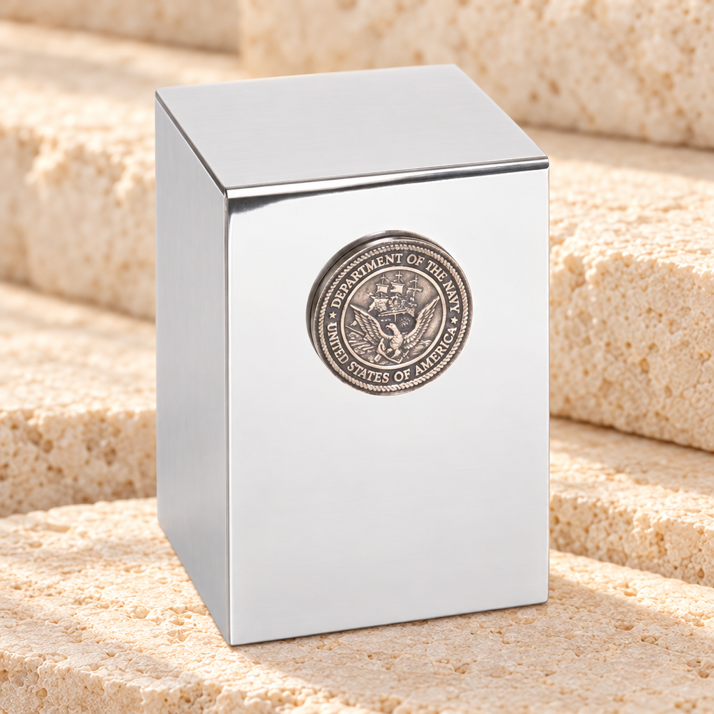 Stainless Steel Navy Urn — main — EC25CCU9523